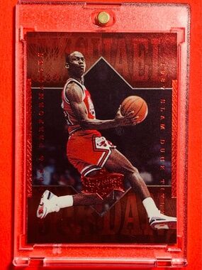 MICHAEL JORDAN ‘1987 SLAM DUNK CHAMPION’ BASKETBALL CARD UPPER DECK INSERT CARD